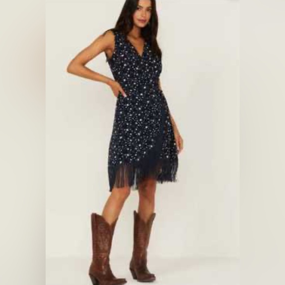 Idyllwind Navy Star Mini Dress - Picture 2 of 9